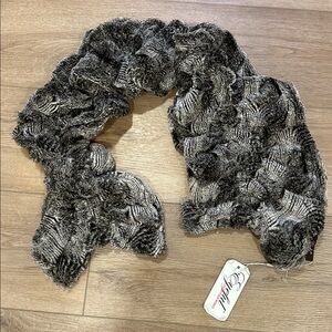 Gray Textured very soft infinity Scarf
